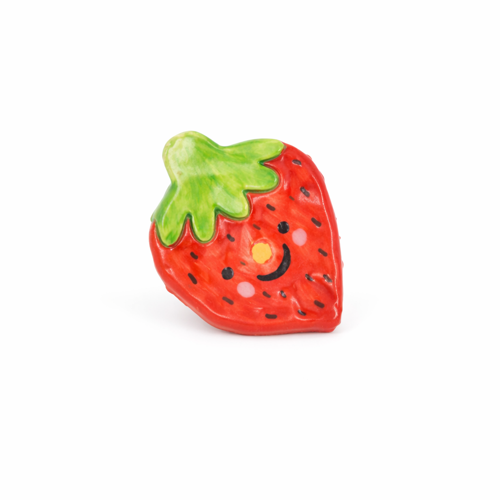 Imán Frutilla – Cerámica Artesanal | Taller Zarzamora x Frutiferia