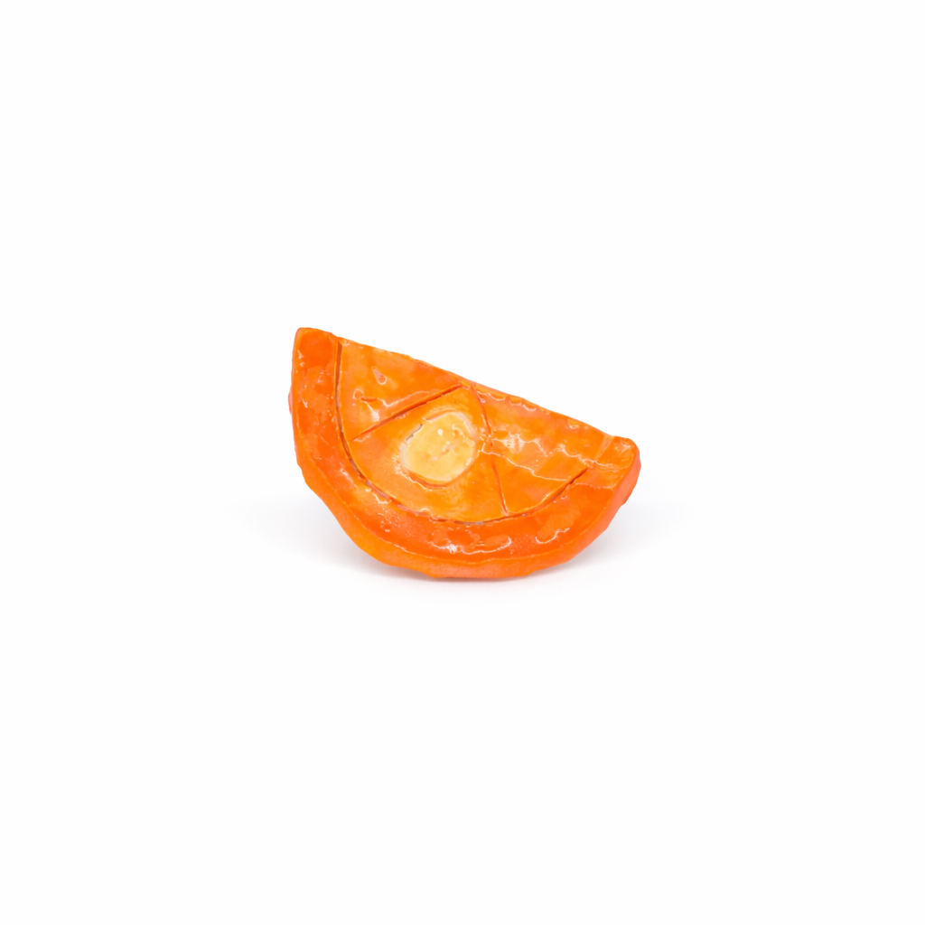 Imán Naranja – Cerámica Artesanal | Taller Zarzamora x Frutiferia