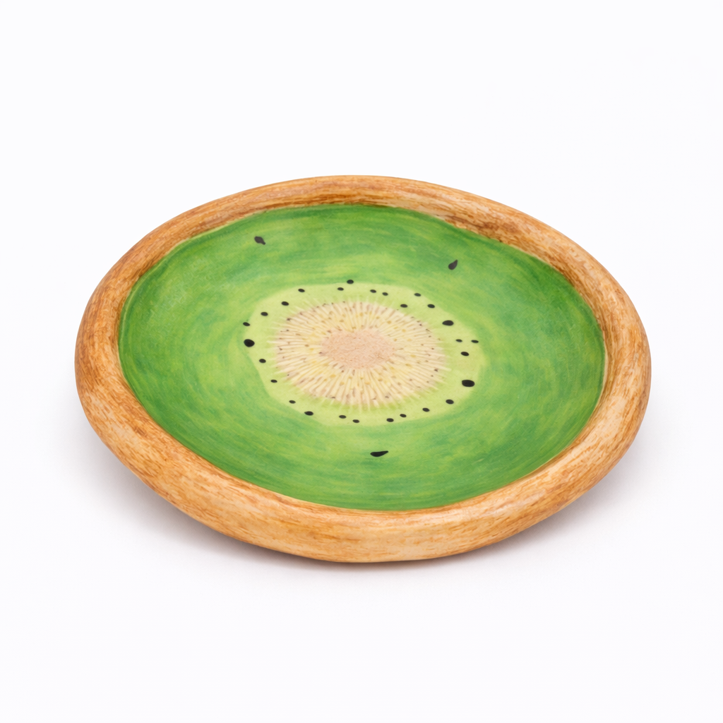 Plato Rallador Kiwi – Cerámica Artesanal | Taller Zarzamora x Frutiferia