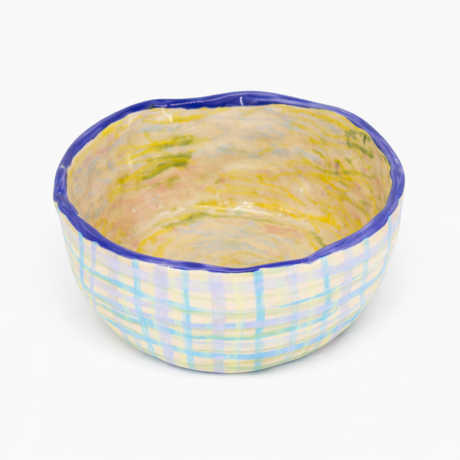 Bowl Cuadrillé Amarillo - Cerámica Artesanal | Taller Zarzamora x Frutiferia