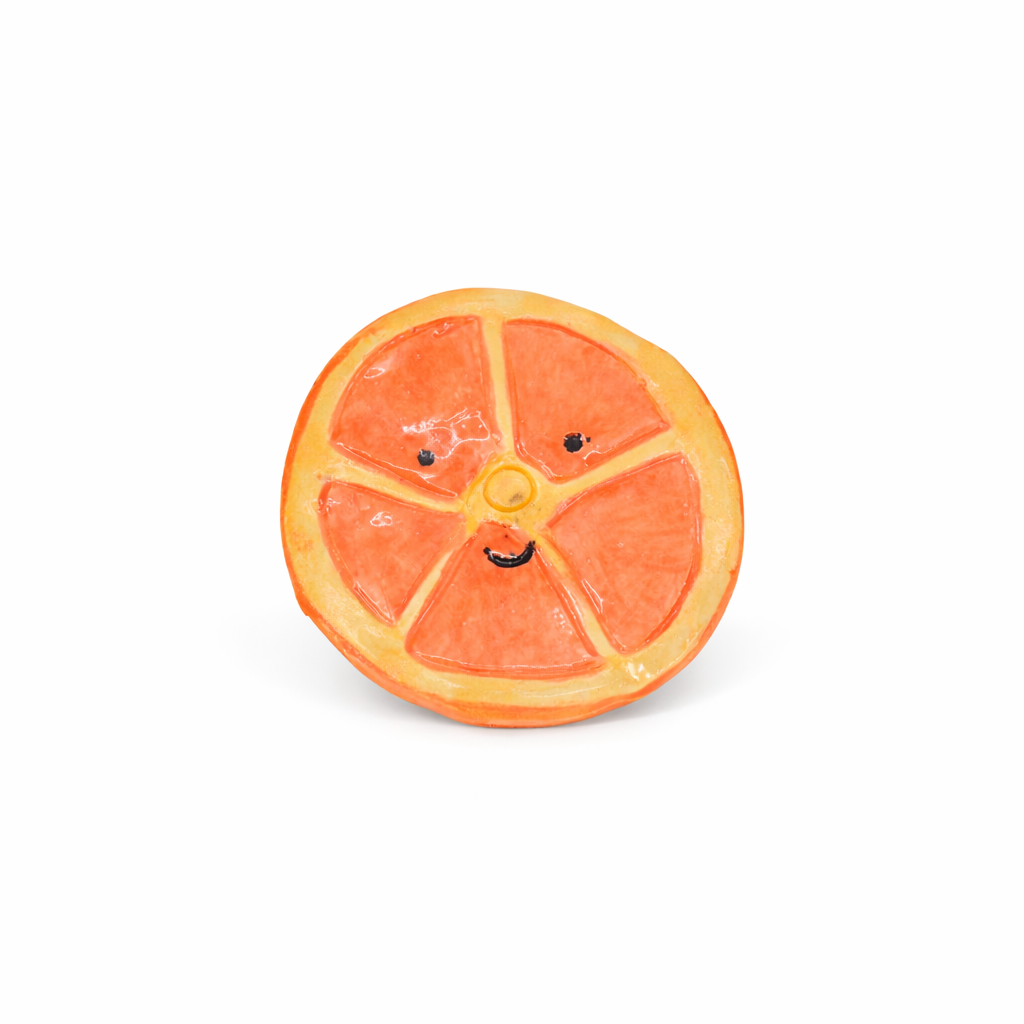 Imán Naranja – Cerámica Artesanal | Taller Zarzamora x Frutiferia