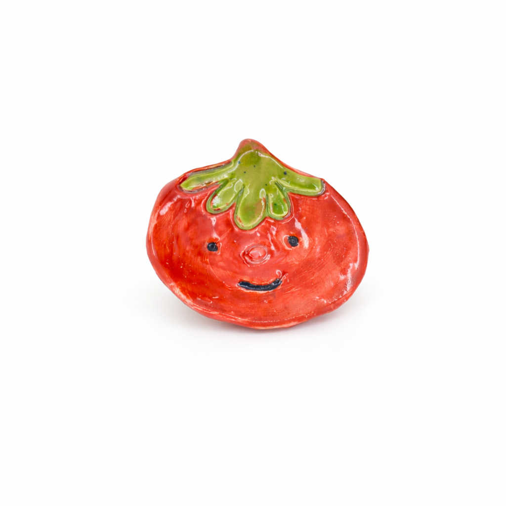 Imán Tomate – Cerámica Artesanal | Taller Zarzamora x Frutiferia