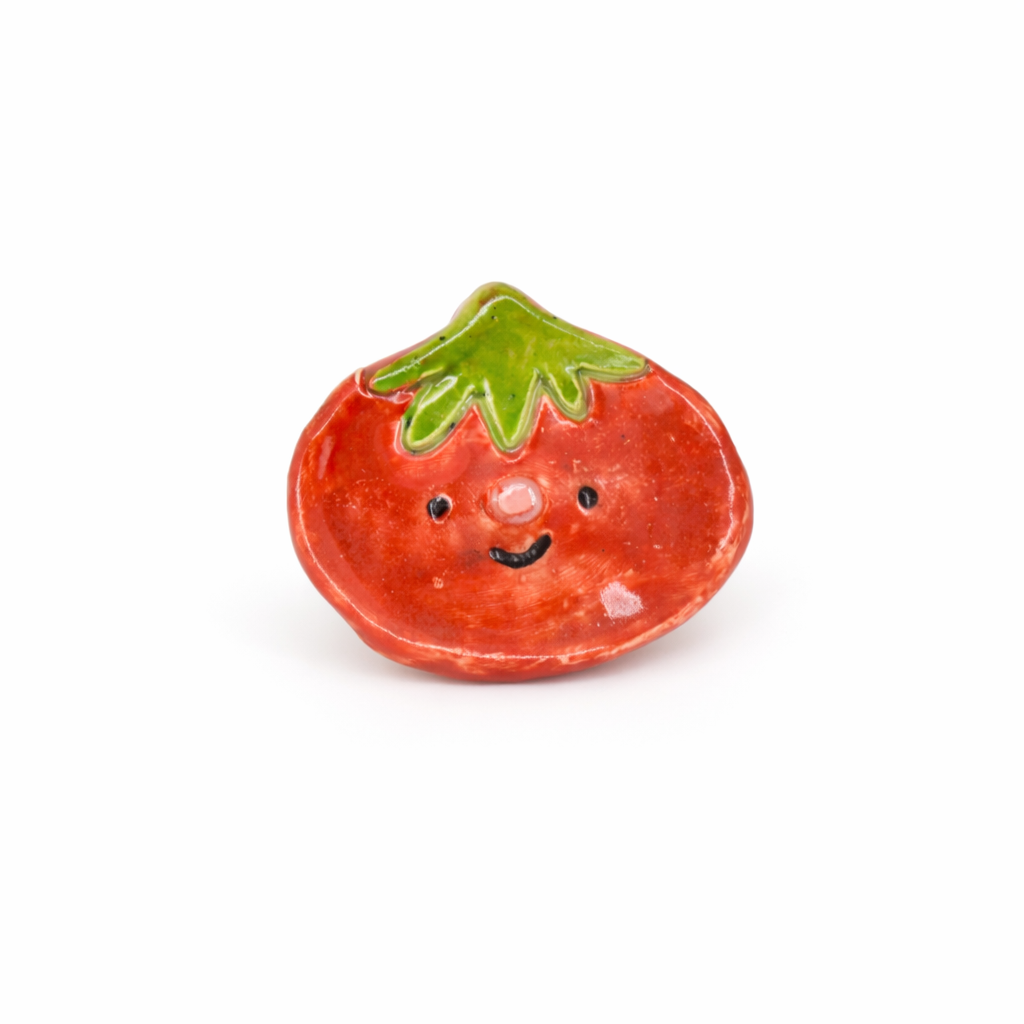 Imán Tomate – Cerámica Artesanal | Taller Zarzamora x Frutiferia
